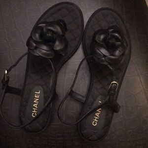 Chanel flower sandals
